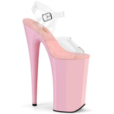 Pleaser Beyond 008 Clear Baby Pink Platform Shoes